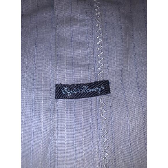 English laundry button down men’s size xl blue pleated embroidery vintage 70 - Picture 7 of 10